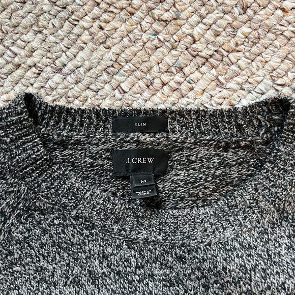 J. Crew Lambswool Grey Merle Sweater | Medium - Picture 2 of 4